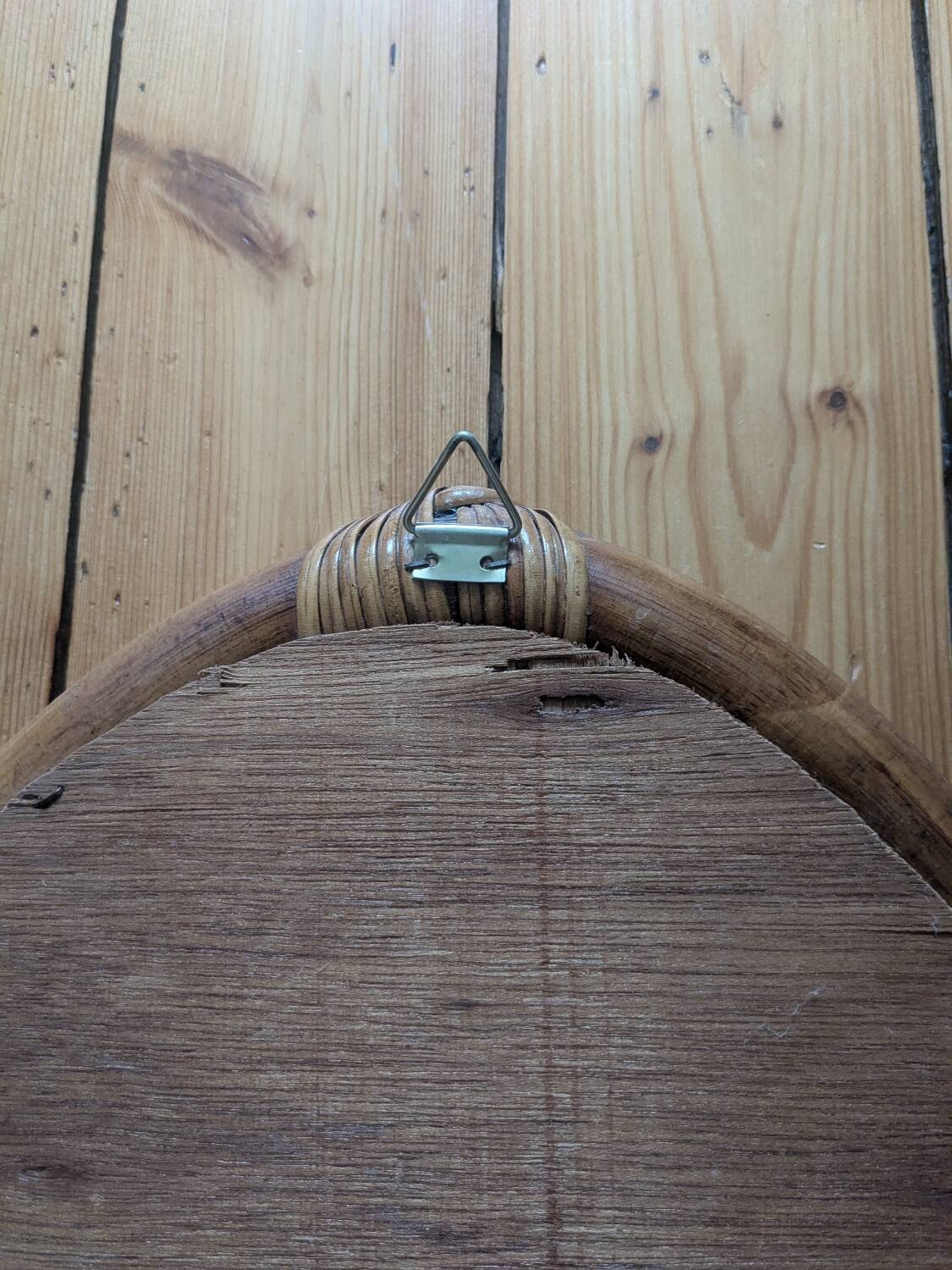 Vintage rattan mirror