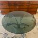 Italian round table in smoked glass 1970 Giotto Stoppino style