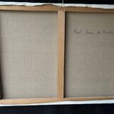 Mediterranean port landscape. Oil on canvas signed.