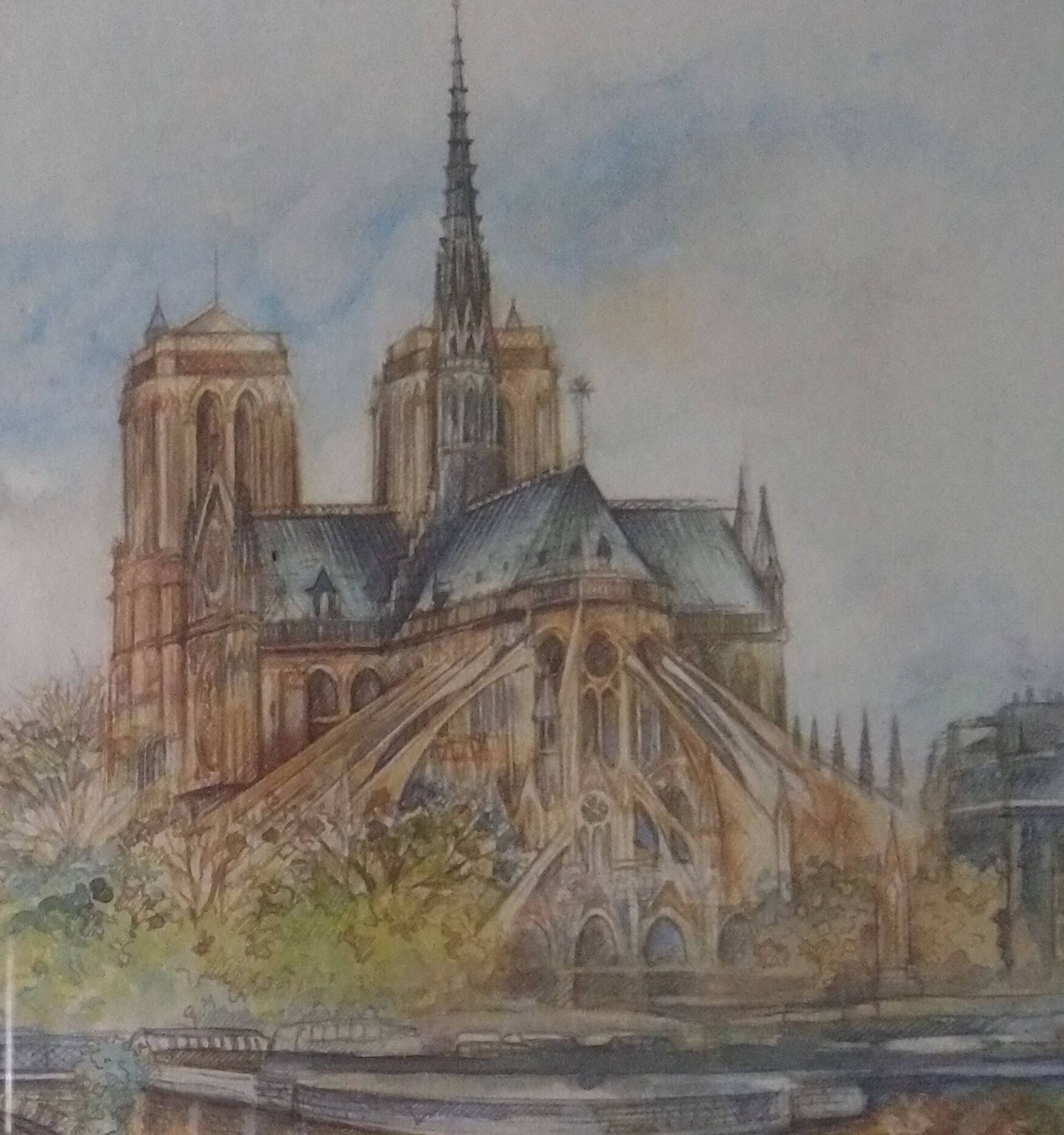 Paris watercolor print "Bernadette Voz"