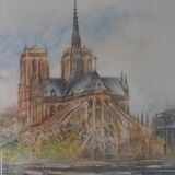 Paris watercolor print "Bernadette Voz"