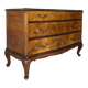Commode en noyer burl art déco italien, années 1940/50.
