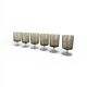 6 vintage grey smoked glasses Luminarc model Sweden wine or water glasses