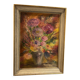 Huile sur toile, bouquet, années 50