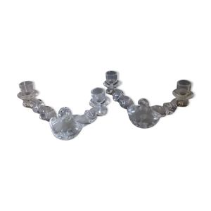 Paire de bougeoirs en