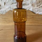 Amber glass soliflore bottle/vase, ca. 1970