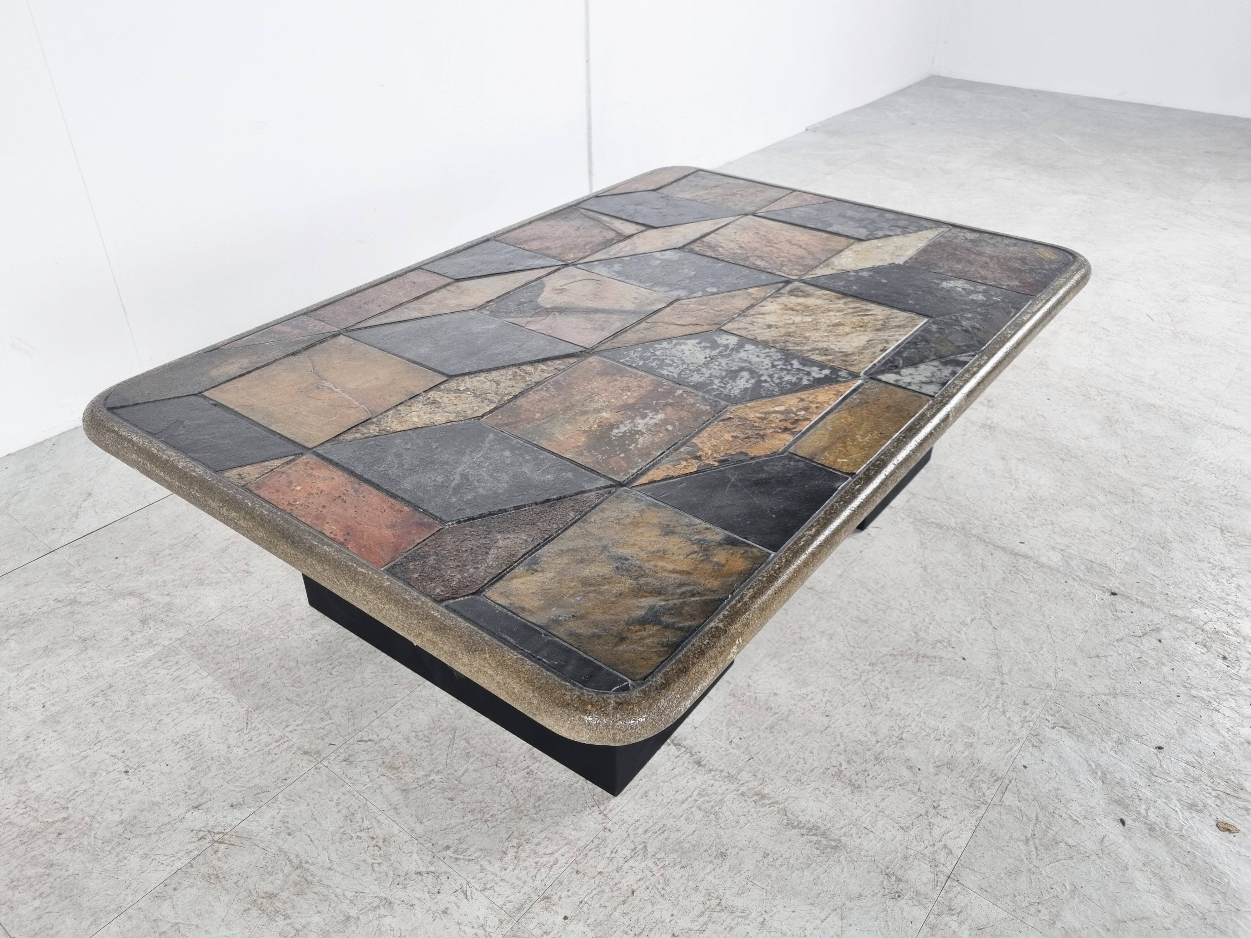 Vintage brutalist coffee table, 1970s