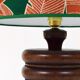 Mid-century table or accent lamp, turned wooden base, Sweden, 1970s