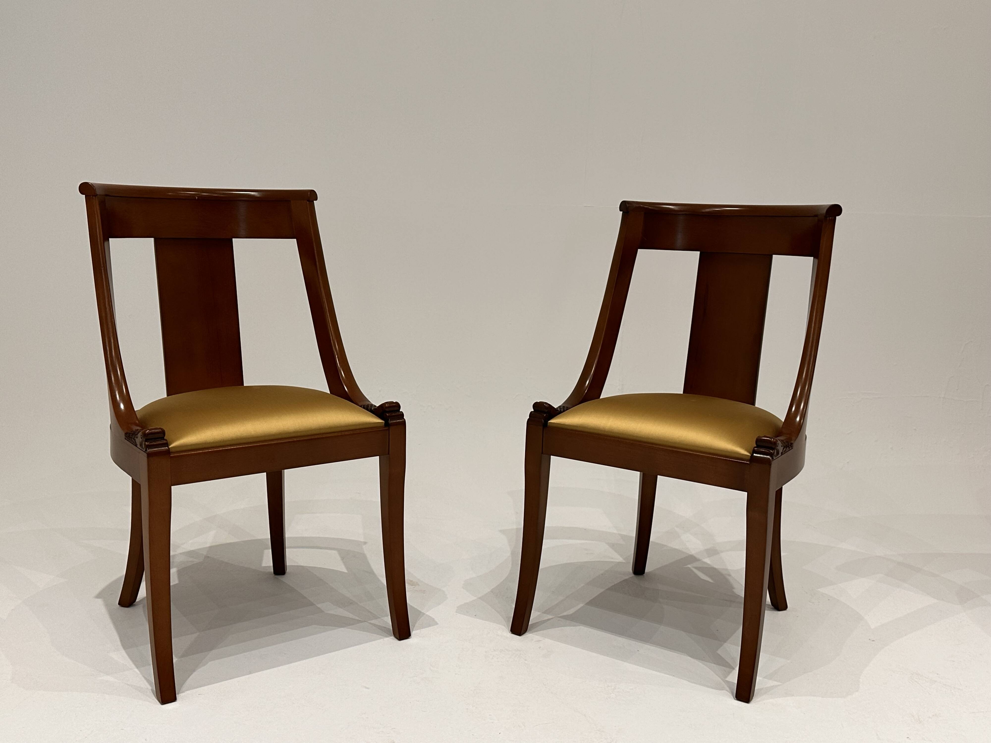 Pair of Empire style chairs