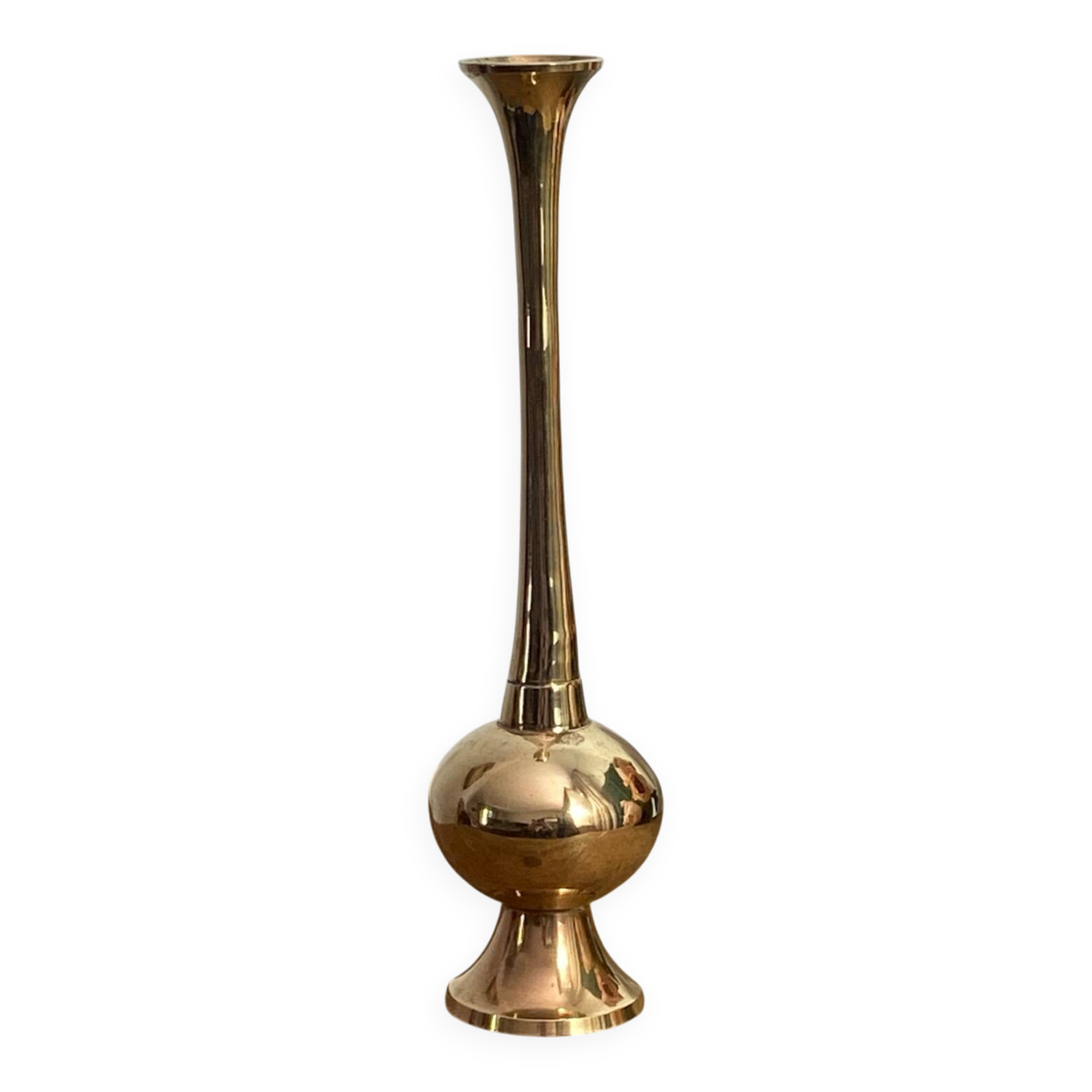 Soliflore, brass vase