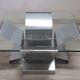 Square Coffee Table In Steel And Glass, Italy 1970s