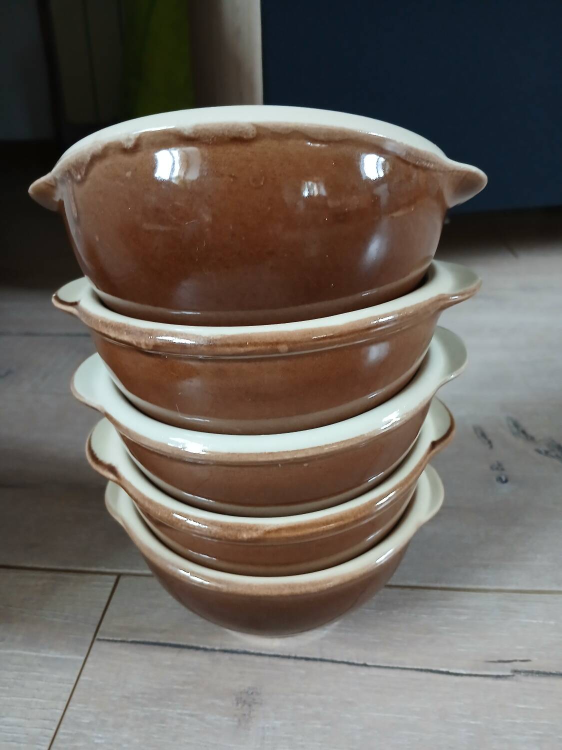 5 antique ear bowls Émile Henry