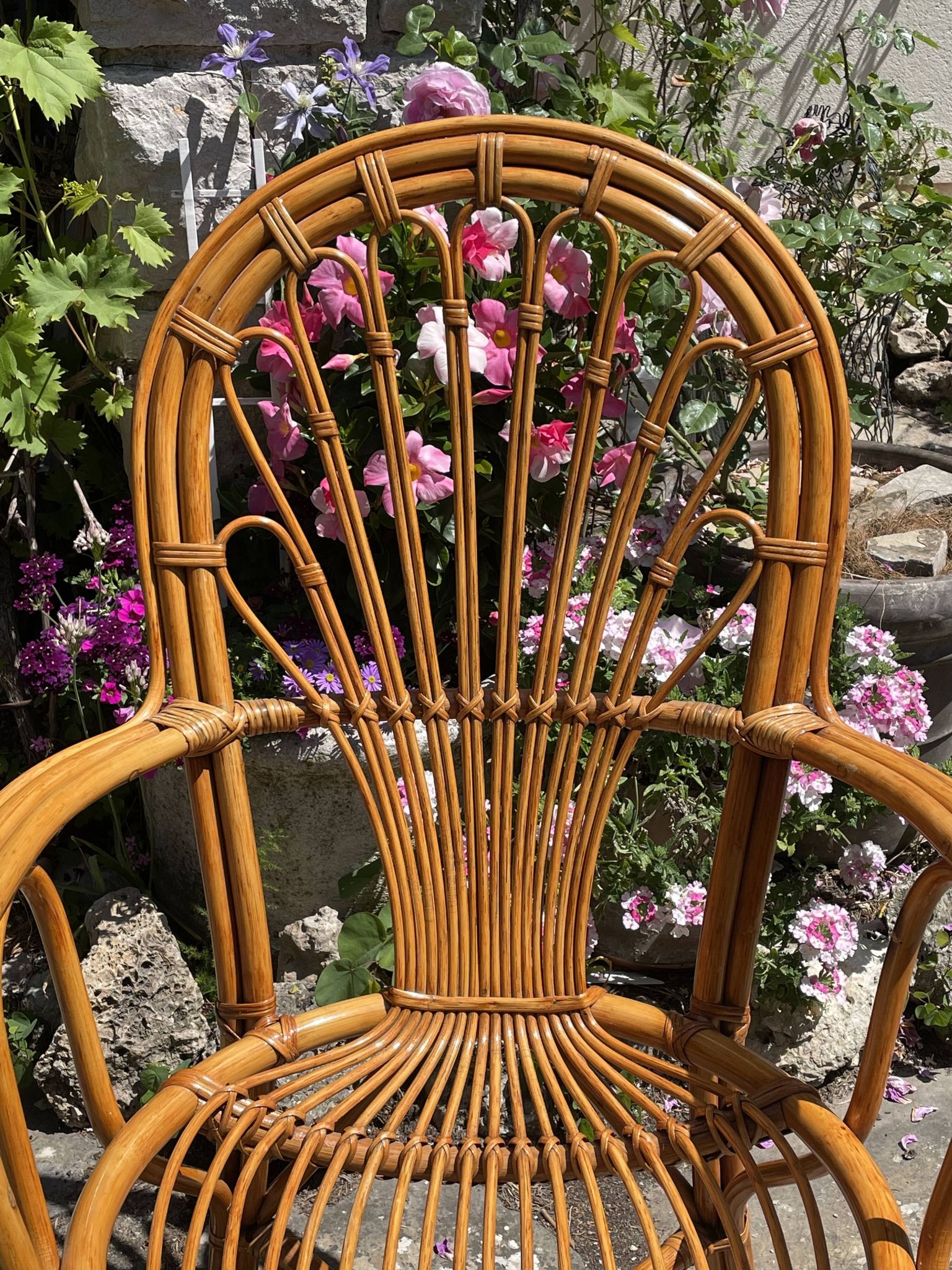 Vintage rattan armchair