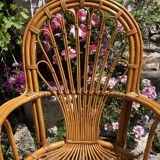 Vintage rattan armchair