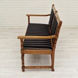 1950s, Scandinavian bench-sofa, ash wood, wool, original condition.