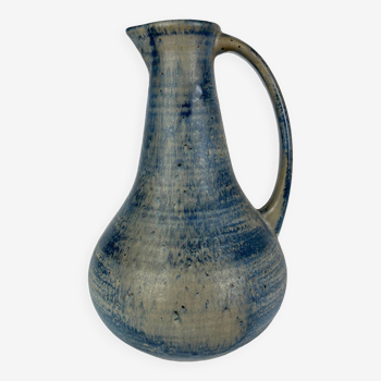 Blue stoneware pitcher