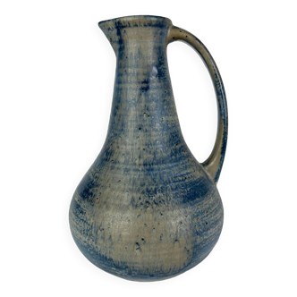 Blue stoneware pitcher