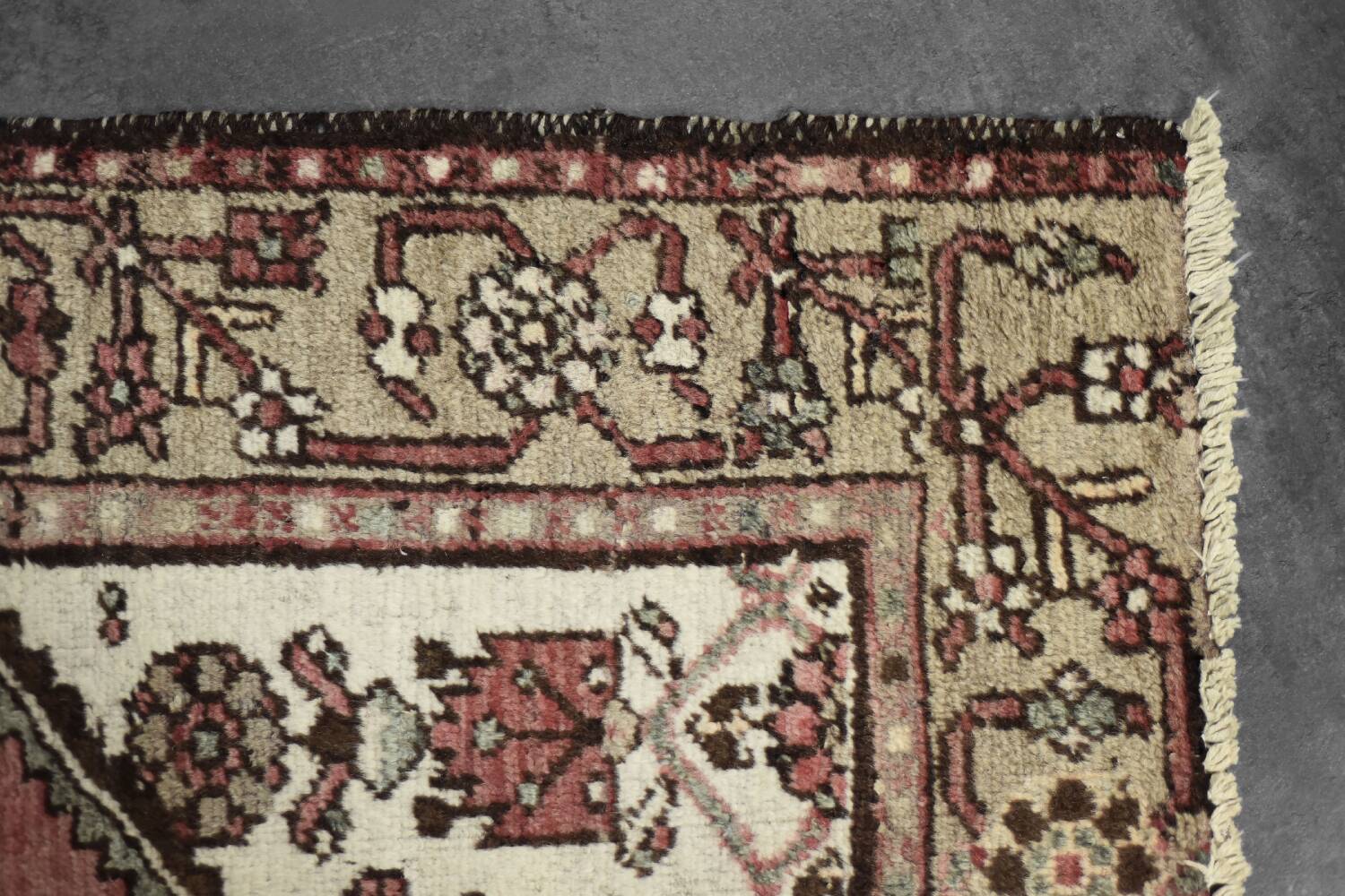 Vintage Hand-Woven Middle Eastern Oriental Hamadan Rug, 1960s