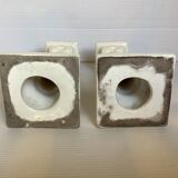 Pair of Greek column candlesticks