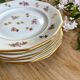 6 dessert plates porcelain france vintage