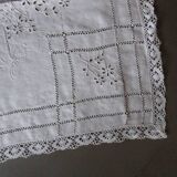 Antique embroidered table centerpiece/placemat 45 cm x 45 cm