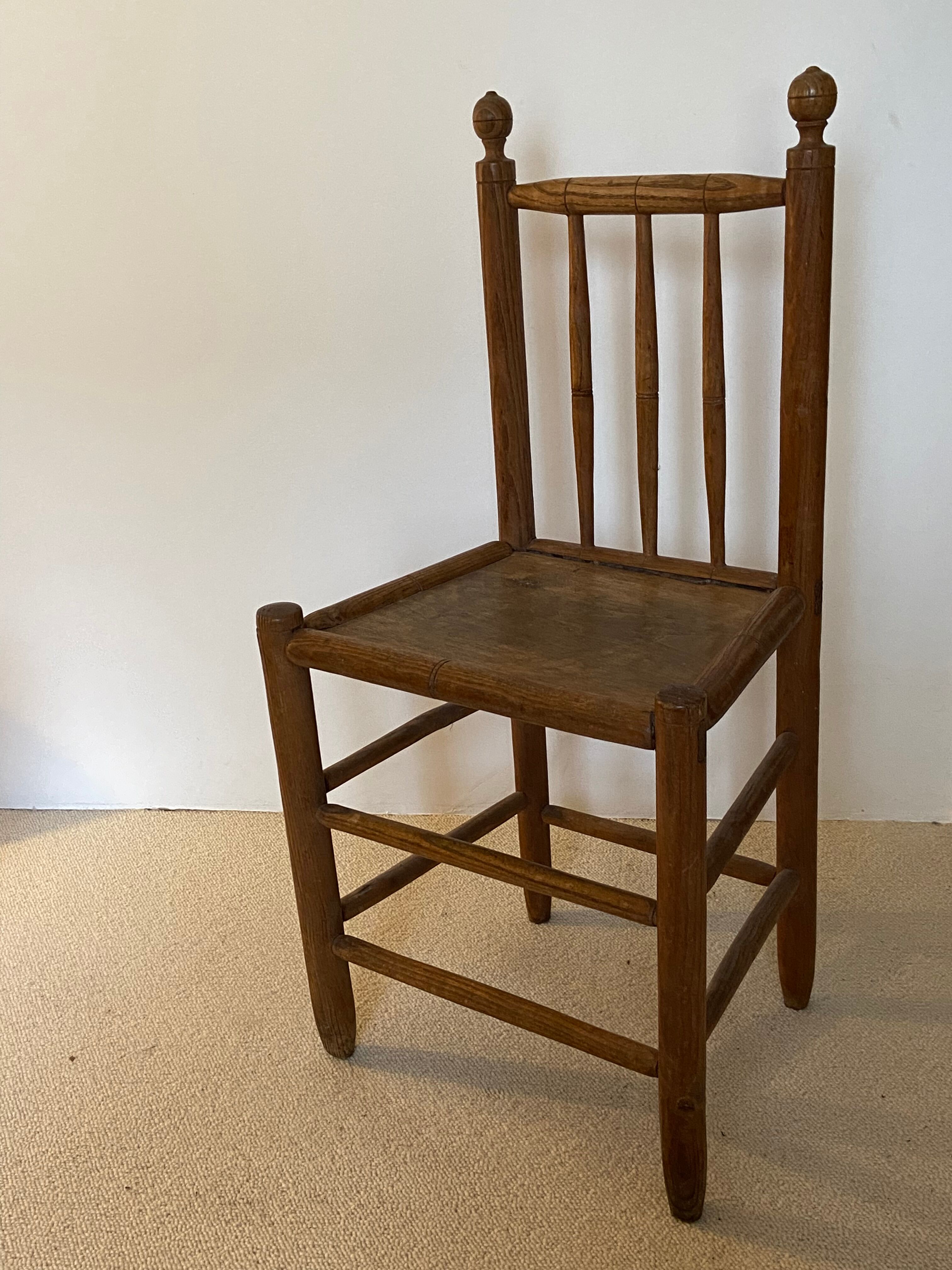 Wooden convent chair 19th century