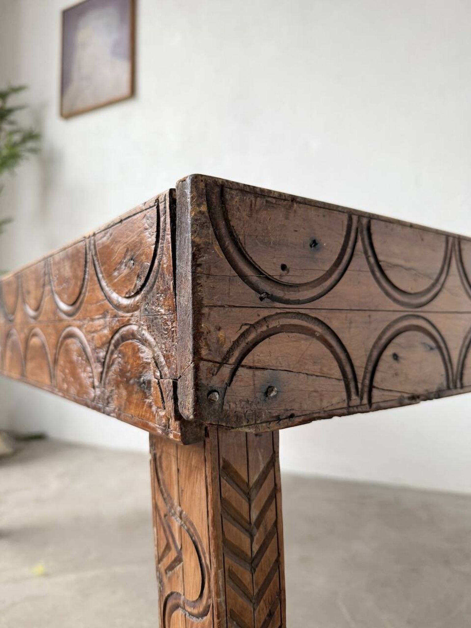Savoyard folk art coffee table