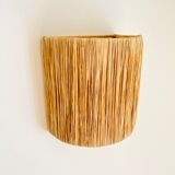 Raffia wall lamp