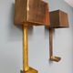Pair of brass wall lamps, Paul Moerenhout, 70s