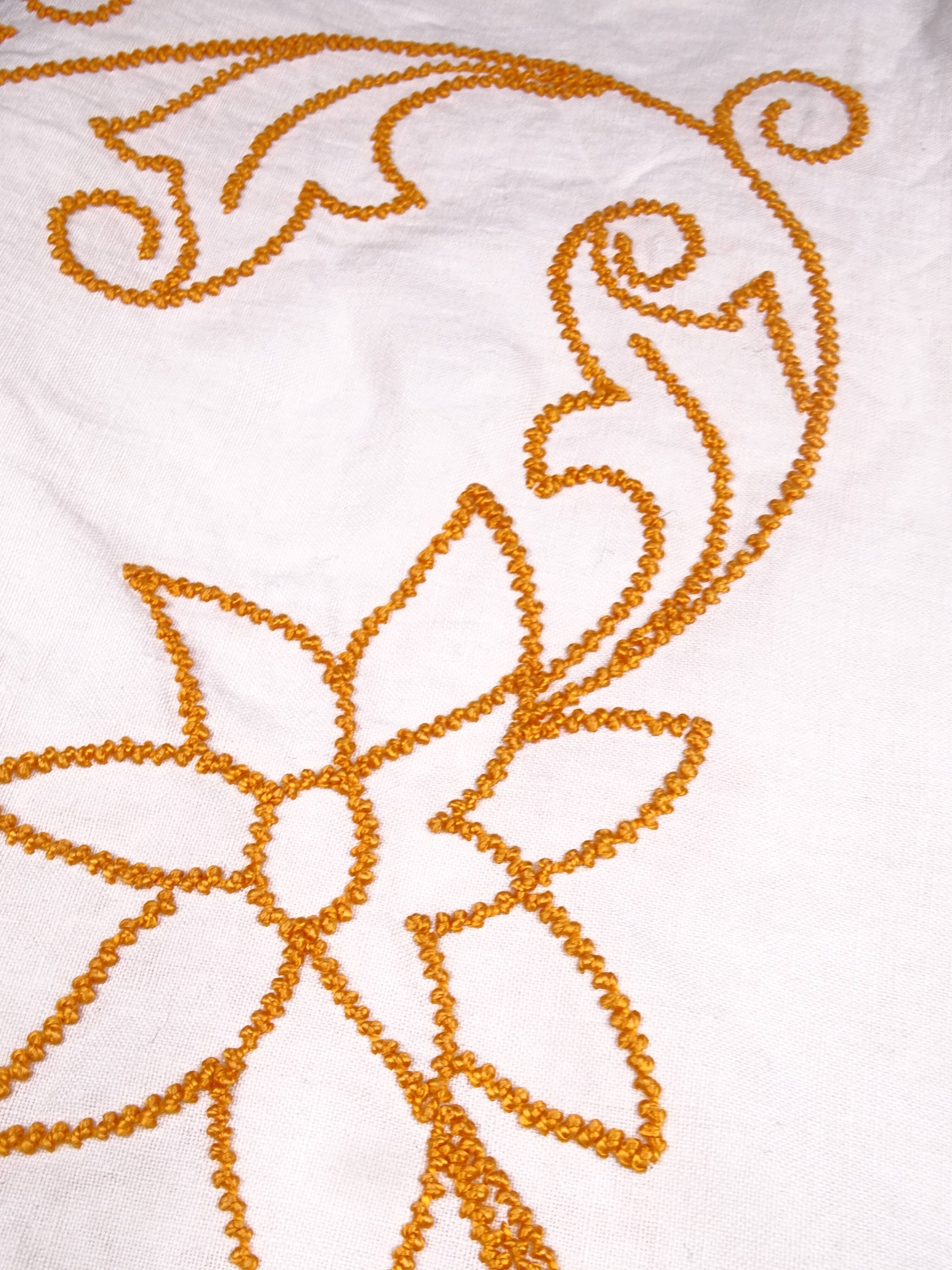 Doily or table path or center of table embroidered around 1970