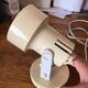 Vintage spotlight, off-white, ABS plastic, 70s