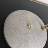 Hammered gray cocotte desk lamp, vintage French, 1940s