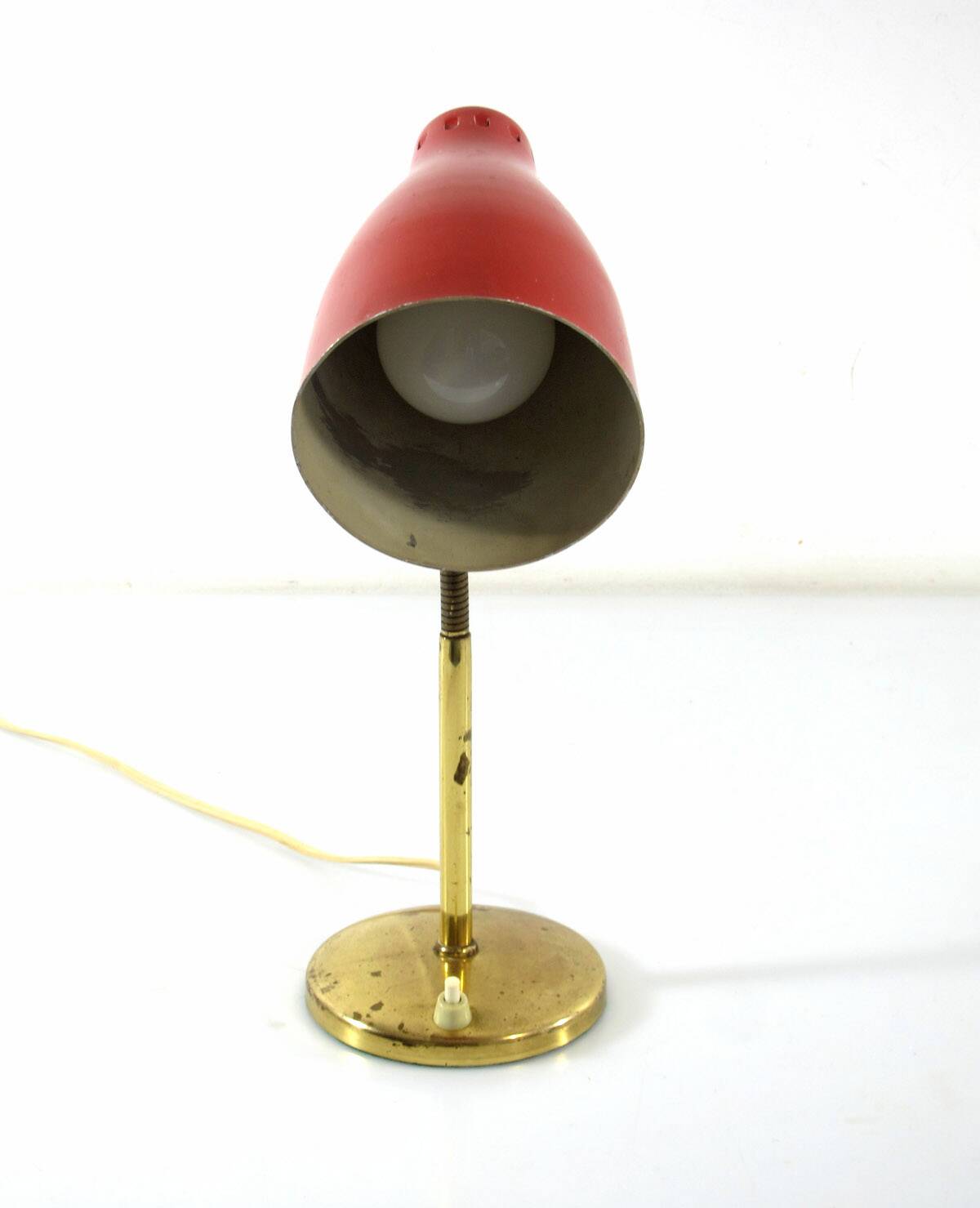 Red Italian fifties desk lamp