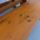 Suite of a table and 2 vintage fir benches from the 60s