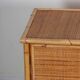 Vintage wicker, bamboo and brass chest of drawers by Dal Vera, 1970.