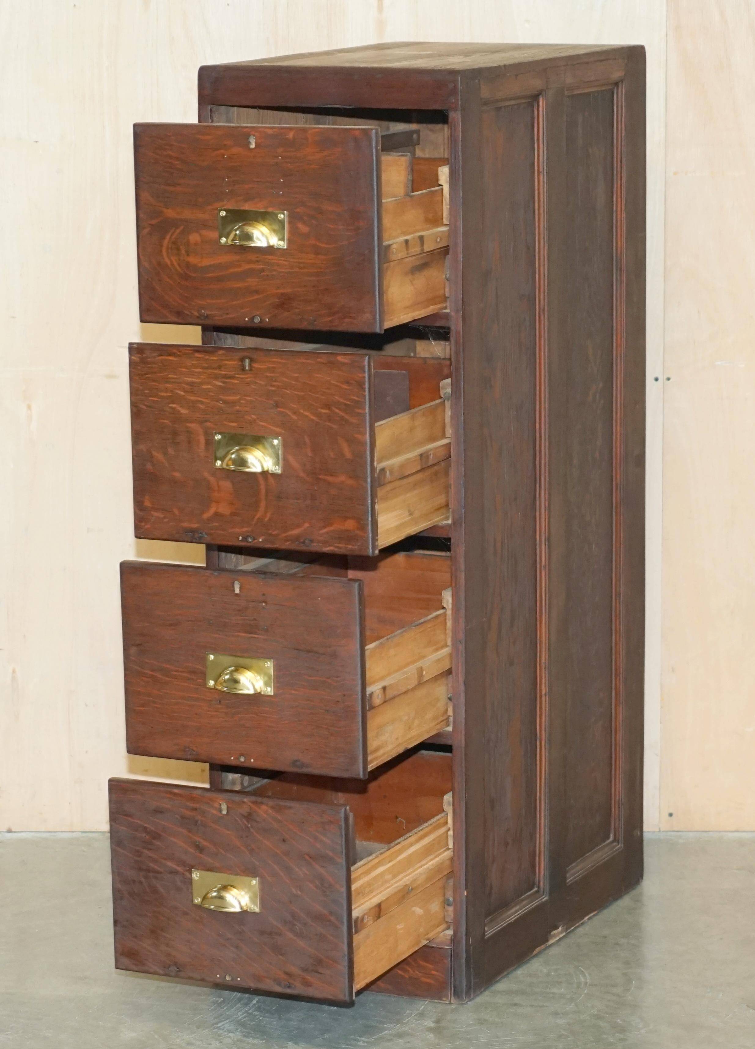 Restored Art Deco oak filing cabinet circa 1920