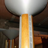 Floor lamp PHILIPS wood and Grey painted steel around 1970