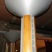 PHILIPS floor lamp, wood and grey painted steel, circa 1970