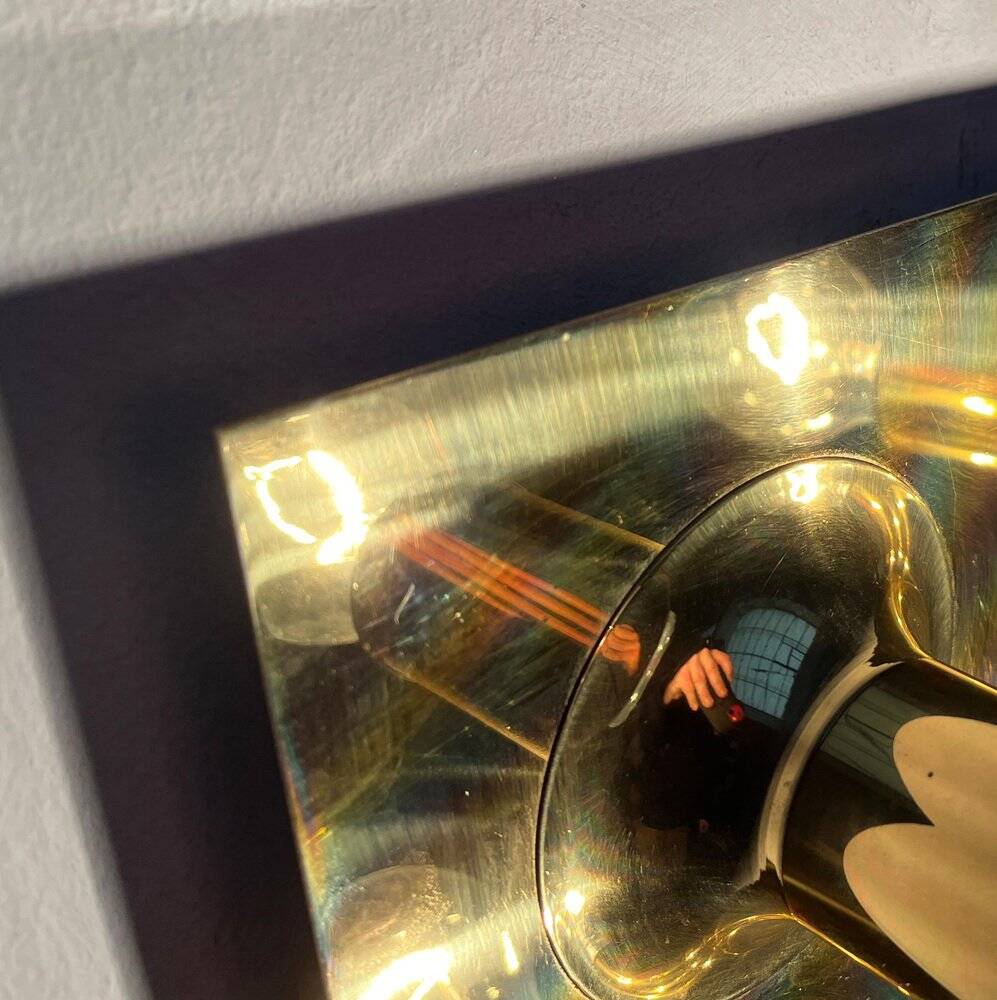 Ceiling lamp or wall sconce in brass from the mid-century German space age by Cosack, 1960s.