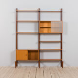 Two bay modular teak wall unit by sven andersen møbelfabrikk, norway, 1960s
