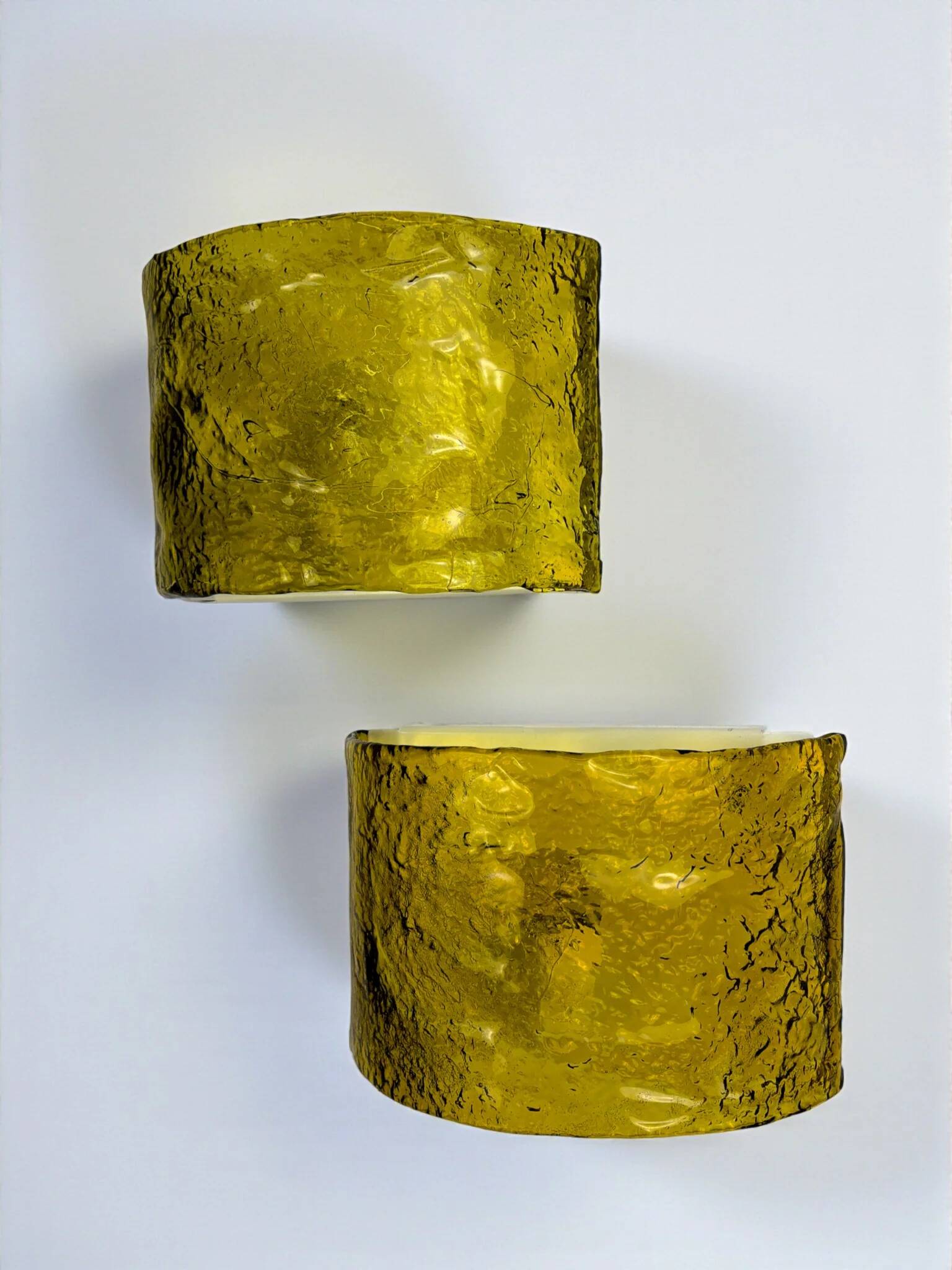 Pair of Carlo Nason for Mazzega Murano glass wall sconces, Italy circa 1970s