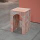Pink marble side table "Balance"