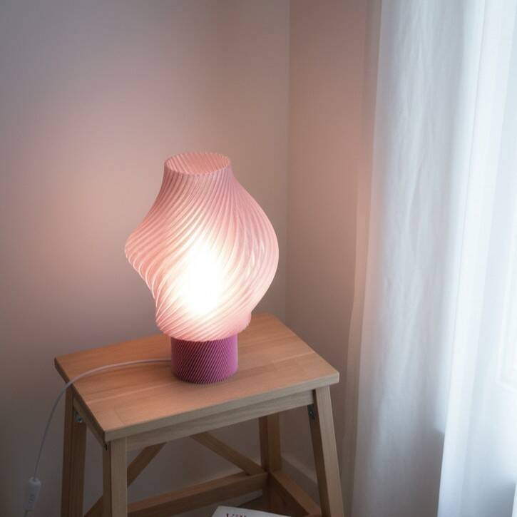Lampe à poser Sélio rose