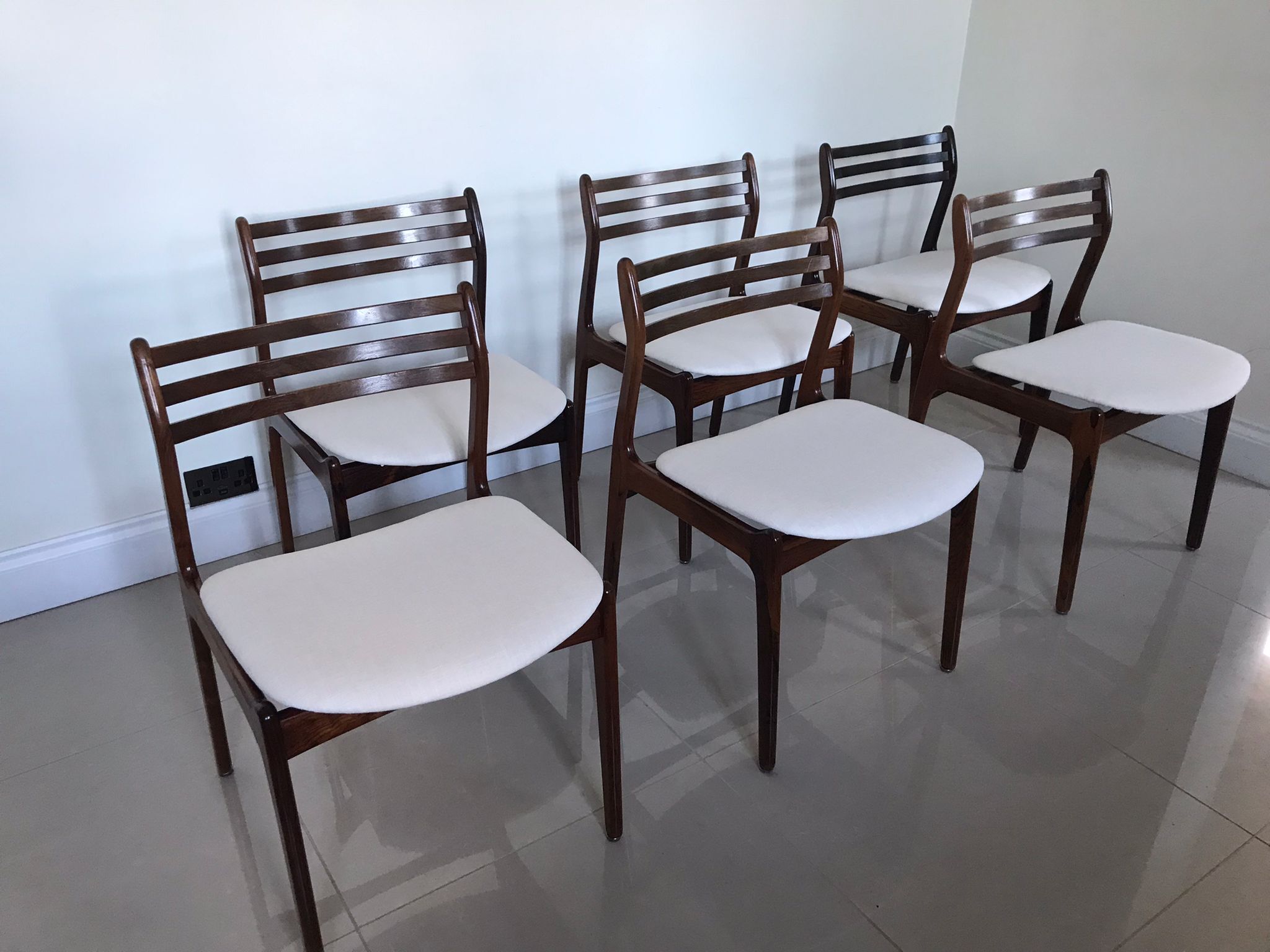 Set Of 6 Danish Rosewood Chairs By P.E. Jorgensen For Farso Stolefabrik