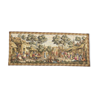 Vintage French tapestry Jaquar 84 x 201 cm