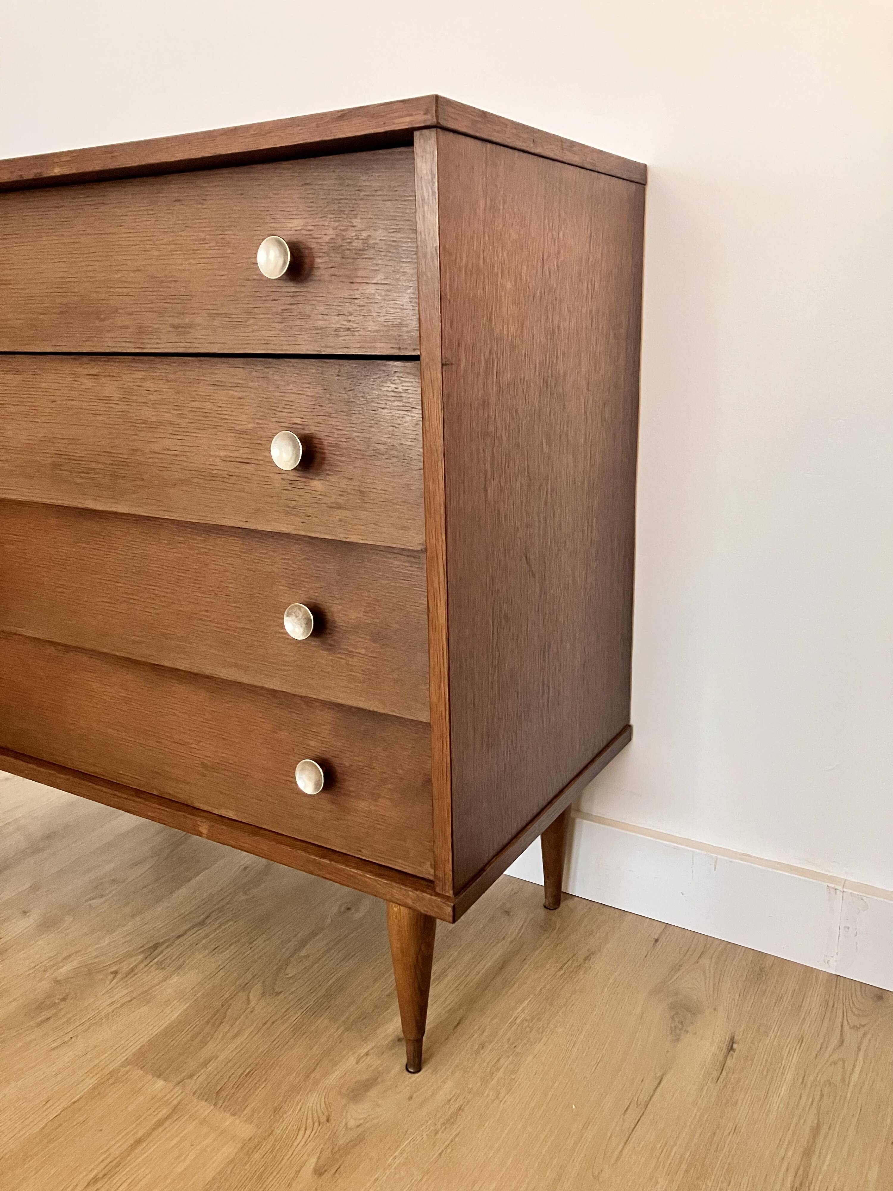 Tapered leg chest of drawers