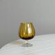4 verres tulipe en verre ambré