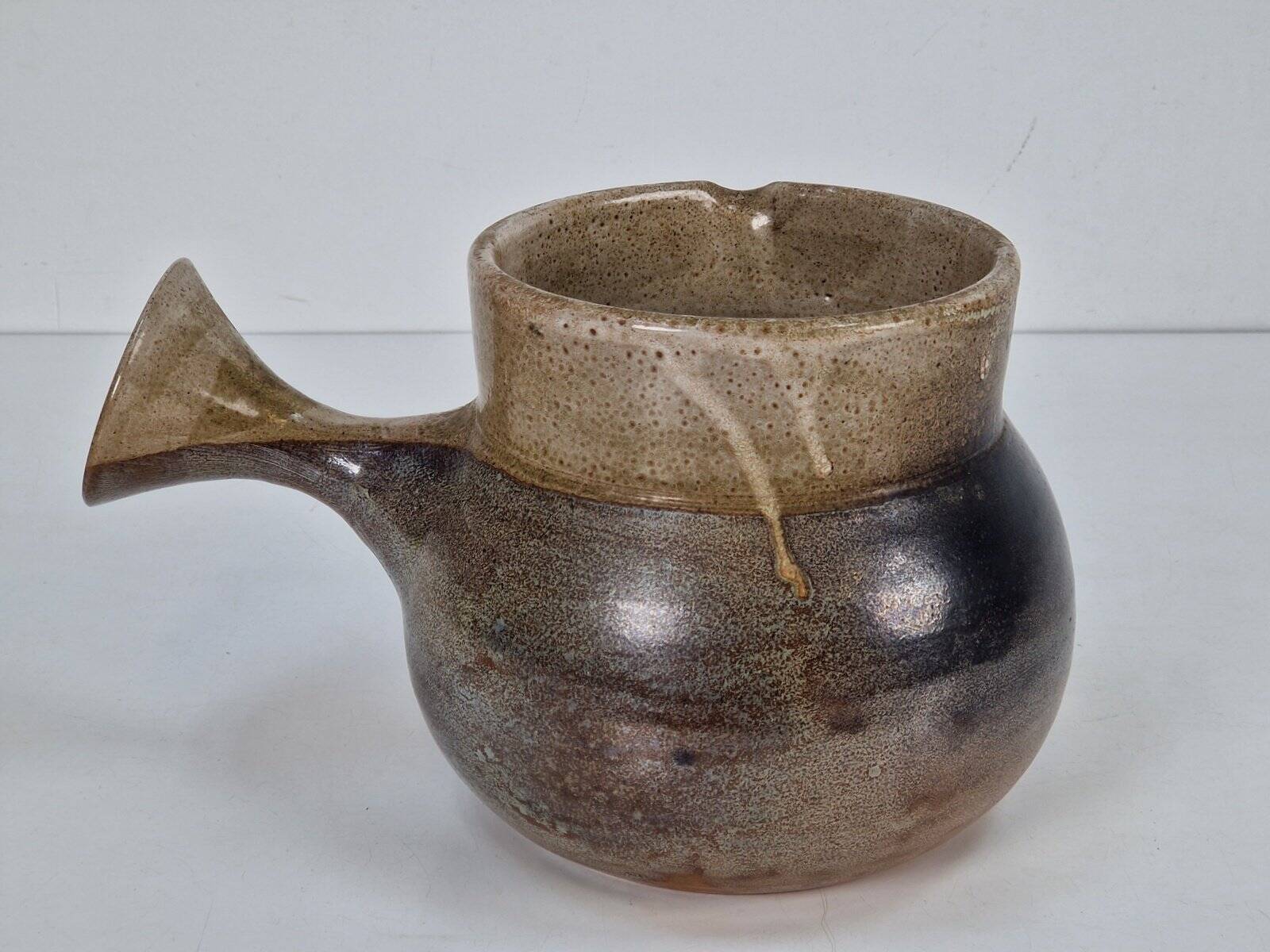 Vintage Glazed Sandstone Jug by Roland Zobel for Atelier Les Cycladen, ​​France, 1970s