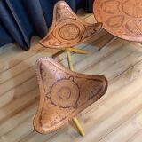 Safari set, four stools and a table 1970s