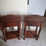 Pair of cherry wood bedside tables